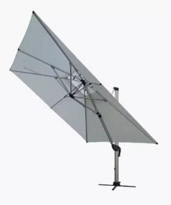 Sunshade Aluminium Garden Umbrella with Rotating Handle Stylish Outdoor Patio Decor and UV-Resistant Canopy