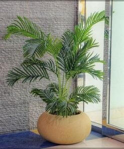 Alternative view of Brown Round Concrete Vase for indoor and Outdor Uses | Round Shape Modern Vases | Flowers or Succulant Pots (Brown)