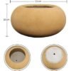 Brown Round Concrete Vase for indoor and Outdor Uses | Round Shape Modern Vases | Flowers or Succulant Pots (Brown)
