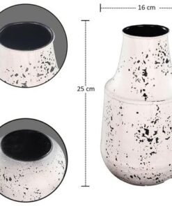 Decorative Table-top Metal Vases for Home Wedding Hotel Decorations | Metal Vases for Flower Arrangements and Decorations (White2) - Image 4