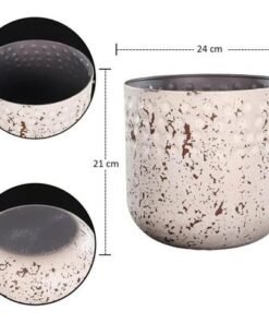 Decorative Table-top Metal Vases for Home Wedding Hotel Decorations | Metal Vases for Flower Arrangements and Decorations (White3) - Image 4