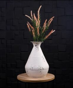 Alternative view of Vintage Look Metal Vases for Home Wedding Decorations - Metal Vases for Flower Arrangement and Balcony Livingroom Decorations (White5)