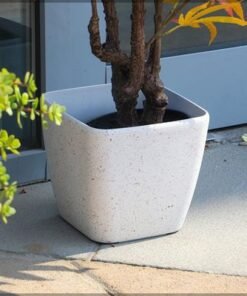 Indoor and Outdoor Planters with Drainage | Plastic Vases for Flower Arrangements and other Decorations (white2) - Image 3