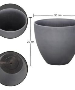 Flower Arrangement Vases with Elegant Contemporary Style | Mixed Colors Ceramic and Plastic Vases for Beautifull Flower Arrangements | Showcase Vases (3, Dk Gry1)
