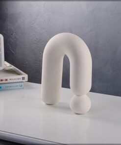 Alternative view of White Ceramic Table Top Bubble Design Vase for Table top Decoration and Flower Filling | Show Case decoration Ceramic Vases | Modern Contemprory Style Vases (White)