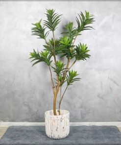 Heavy-Duty Plant Pot, Marbled Texture Finish Planter Pot with Drainage Hole, Decorative Indoor & Outdoor Plant Container, Lightweight & Weather-Resistant Garden Pot for Home Patio Event (30X31) - Image 5