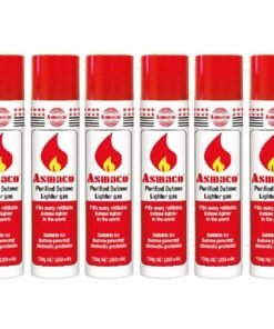 Asmaco Lighter Refill Butane Gas - 250 Ml - Set of 06