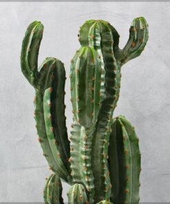 Artificial Cactus Plant, Realistic Green Succulent Fake Plants with Pot, Maintenance-Free, Waterproof & UV Resistant Decorative Faux Plant for Indoor & Outdoor Home, Office, Event Decor (105cm)