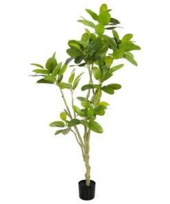 Alternative view of Artificial Ficus Altissima Plant, Rubber Plant with Realistic Green Leaves, Faux Plant with Adjustable Stem & Pot, Maintenance-Free & Long-Lasting Fake Plant for Home Office Event Decor (180cm)