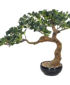 Alternative view of Artificial Bonsai Tree, Lifelike Faux Plants with Round Green Leaves & Pot, Long Lasting & Maintenance-Free Faux Tree, No Watering & Odorless Fake Plants for Home Office Event Decor (55cm)