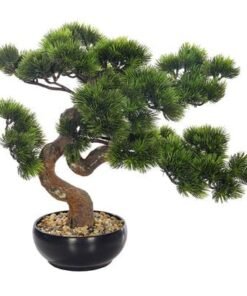 Alternative view of 40cm Artificial Japanese Pine Bonsai Tree, Lifelike Faux Tree with Green Leaves & Pot, Maintenance-Free & Long Lasting Faux Plants, Odorless & Waterproof Fake Plants Event, Office & Home Decor