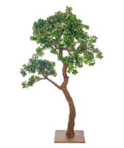 Alternative view of Artificial Bonsai Tree with Exposed Root, Highly Realistic Green Leaves Fake Plants with Durable Base, Maintenance-Free, UV Resistant Faux Plants for Home Office Garden & Commercial Use (180cm)