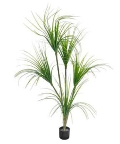 Alternative view of 5ft Artificial Green Grass Plant, Lifelike Accent Artificial Plants with Pot, Nearly Natural Faux Plants with Adjustable Stems, Maintenance-Free & Long Lasting Fake Plants for Home Office Decor