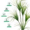 5ft Artificial Green Grass Plant, Lifelike Accent Artificial Plants with Pot, Nearly Natural Faux Plants with Adjustable Stems, Maintenance-Free & Long Lasting Fake Plants for Home Office Decor