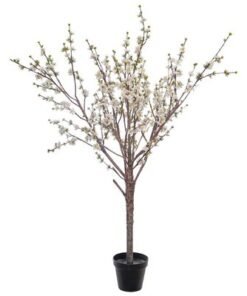Alternative view of Artificial Cherry Blossom Tree, Realistic Silk Flowers & Delicate Branches Faux Tree, Waterproof, UV Resistant & Maintenance-Free Fake Plants for Home Office Events & Wedd Decor (White, 220cm)