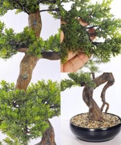 Artificial Bonsai Tree, Lifelike Faux Plants with Green Leaves & Pot, Maintenance-Free, No Watering, Long Lasting Faux Tree, Odorless & Waterproof Fake Plants for Event Home Office Decor (85cm) - Image 5