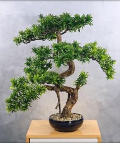 Artificial Bonsai Tree, Lifelike Faux Plants with Green Leaves & Pot, Maintenance-Free, No Watering, Long Lasting Faux Tree, Odorless & Waterproof Fake Plants for Home Office Event Decor (70cm) - Image 3