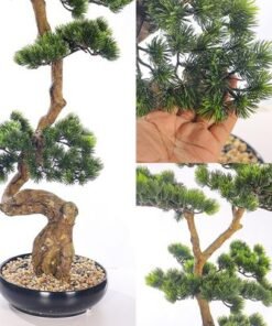 Artificial Bonsai Tree, Realistic Japanese Zen Pine Faux Tree with Green Leaves & Pot, Maintenance-Free & Long Lasting Water-Resistant & Odorless Fake Plant for Home Office Event Decor (115cm) - Image 5