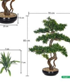 Artificial Bonsai Tree, Lifelike Faux Plants with Green Leaves & Pot, Maintenance-Free, No Watering, Long Lasting Faux Tree, Odorless & Waterproof Fake Plants for Home Office Event Decor (85cm) - Image 4