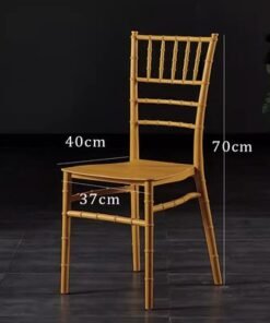 Jeffcoco Furniture Wedding Bamboo Plastic Chair For Party Dining Home Furniture Outdoor Balcony Chair (Gold Plastic)