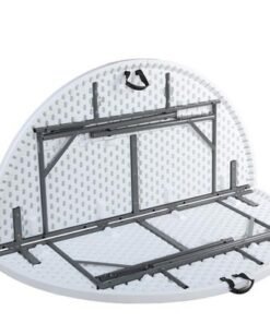 Jeffcoco Furniture Portable Plastic Folding Table Dia 160cm Round for 8-10 Person for Party/Picnic/Garden/Dining/Kitchen/Buffee/Restaurant (1.6m) - Image 3