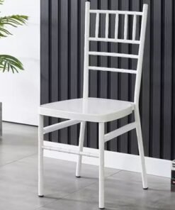 Alternative view of Jeffcoco Furniture Wedding Bamboo Metal Chair For Party Dining Home Furniture Outdoor Balcony Chair (White Metal)