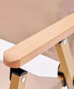 Jeffcoco Furniture Camping Folding Ultralight Chair for Outdoor Hiking,Backpacking Chair with Aluminum Bracket Stable Collapsible Camp with Wooden Handle ,Fishing,Picnic,Travel