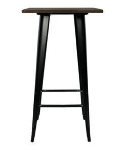 Jeffcoco Furniture Wooden Bar Table Chair,Black Walnut Wood High Table Counter,Home Bar Furniture For Kitchen Dining (Bar Table)