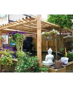 Egardenkart Egardenkart® Bamboo Pole Natural 3"-4" dia Heavy Thick Large Long Bamboo Stake for support decor Privacy fence (100)