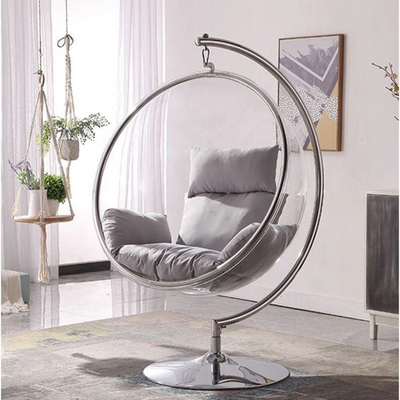 Modern Transparent Acrylic Ball Bubble Swing Chair ( Silver ) - Image 2
