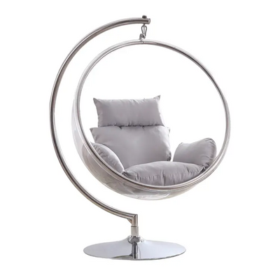Modern Transparent Acrylic Ball Bubble Swing Chair ( Silver )