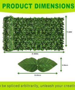 Egardenkart® Artificial Faux Hedge Privacy Fence Wall Screen, Leaf and Vine Decoration for Outdoor Garden Home Decor, (Watermelon) - Image 3