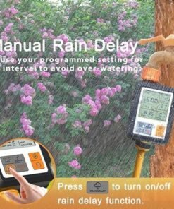 EGARDENKART Sprinkler Timer,Water Timer Digital Programmable Garden Lawn Hose Faucet Timer Irrigation System Controller/Child Lock Mode/Auto&Manual Mode/Rain Delay/3 Inches Large Screen/IP65-UPGRADE - Image 4