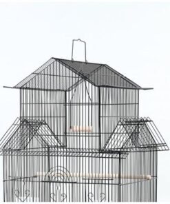Priority Culture Bird cage strong and smooth iron material pet bird cage, suitable for canaries, stars, budget giars and other birds bird home for parakeets (Black) - Image 5