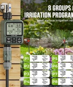 Water Timer for Garden - Multifunctional Irrigation Timer for Automatic Irrigation System | Large Screen Water Timer with Sprinkler Controller Intelligent Automatic Watering for Plants