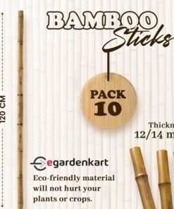 Bamboo Sticks for Plants - 120 Cm, 10 Pcs | Garden Sticks for Strong Support | Long Plant sticks for Plant Support Stakes (Slim, 10pcs, 120cm) - Image 3