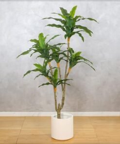 Alternative view of Artificial Dracaena Plant, Realistic Faux Plant with Lush Green Leaves & Sturdy Pot, Eco-Friendly, Waterproof & Maintenance-Free Fake Tree, No-Watering Fake Plants for Home Event Decor (155cm)