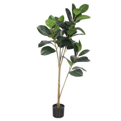 Artificial Ficus Plant, Fake Plant with Flexible Green Leaves, Stems, Simulated Trunk & Pot, Waterproof, Odorless, Maintenance-Free & Long-Lasting Fake Tree for Home Office Event Decor (140cm) - Image 3