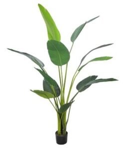 Artificial Strelitzia Plant, 185cm Tall Bird of Paradise with Flexible Stem, Eco-Friendly, Waterproof, Maintenance-Free Fake Plants, Odor-Free Fake Trees Indoor Outdoor for Home Office Decor - Image 3