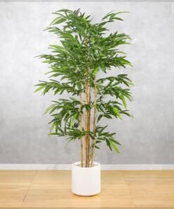 Alternative view of Artificial Bamboo Plant, Realistic Faux Plants Green Leaves with Clear Leaf Texture, Waterproof, Fade-Resistant, Pet-Friendly & Maintenance-Free Fake Tree for Home Office Event Decor (170cm)