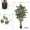 Nearly Natural Bougainvillea Plant, Faux Plant with Lush Green Leaves & Plastic Pot, Waterproof & Maintenance-Free Fake Plants, No-Watering & Long-Lasting Fake Tree for Home Event Decor (White)