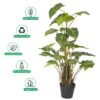 Monstera Faux Plant, Nearly Natural Artificial Plants with Pots & Green Leaves, Waterproof, Fade-Resistant Fake Plants, Pet-Friendly & Maintenance-Free Fake Tree for Home Event Decor (DG)