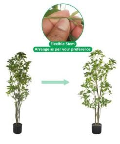 Artificial Jasmine Tree, 125cm Tall Ultra-Realistic Tree with Delicate White Flowers & Green Leaves, Fade-Proof, Pet-Friendly & Maintenance-Free Faux Trees for Home Office Indoor/Outdoor Decor - Image 4
