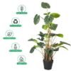 Monstera Faux Plant, Nearly Natural Artificial Plants with Pots & Green Leaves, Waterproof, Fade-Resistant Fake Plants, Pet-Friendly & Maintenance-Free Fake Tree for Home Event Decor (SG)