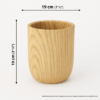 Ceramic Textured Wood-Grain Planter Pot Premium Indoor Décor (19x19cm)