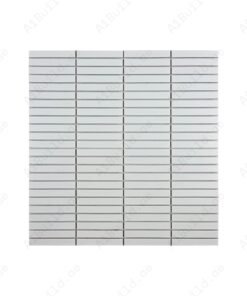 Aurora Strips Series White Matt Long Strip Glazed Porcelain Mosaic