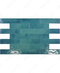 Alternative view of Venetian Dream Series Jungle Green Glossy Porcelain Artisanal Tile