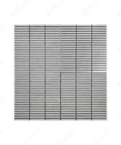Aurora Strips Series Ivory White Long Strip Glossy Glazed Porcelain Mosaic