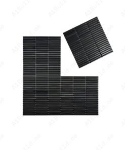 Alternative view of Aurora Strips Series Lava Gray Long Strip Glossy Glazed Porcelain Mosaic