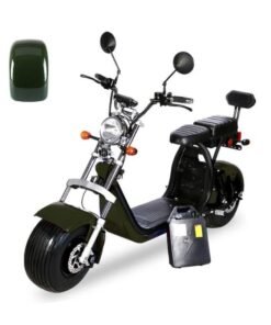 Crony G-029 3000W Electric Motorcycle, 60V/24AH Dual Battery e Motorbike , 55-65KM Range, Fat Wide Tire Electric Scooter for Adults,Front/Rear Disc Brakes/Suspension, 130KG Load Capacity, Aluminum Alloy Frame, Dual Seat, Bluetooth Speaker, LED Lights, 30° Hill Climb Capability